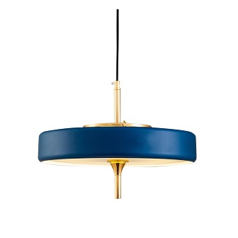 Lampa wisząca Chicago art deco niebieska złota